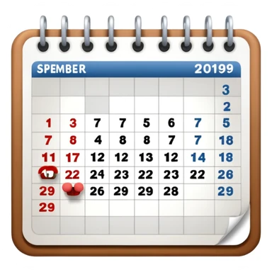 Calendar september sticker