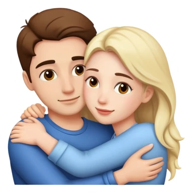 White People hug sticker