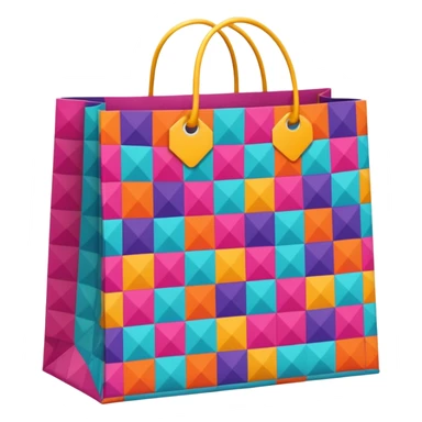 aesthetic shopping bag with pattern sticker