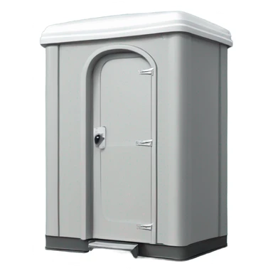 Portable toilet with clinkscales portable toilets LLC on the side sticker