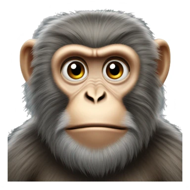 Ukrainian-Monkey. crested head, long whiskers  sticker