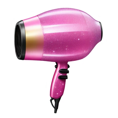 Pink ombre hair dryer with glitter  sticker