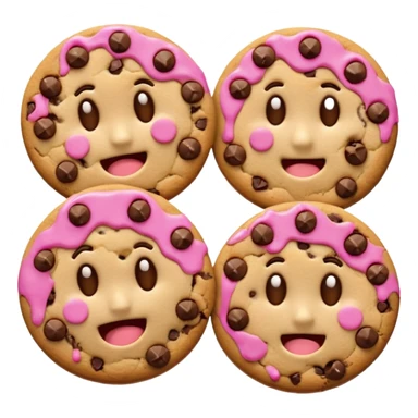 please create cookie emojis, similar to a cookie that looks like it's smiling for a happy cookie, or a cookie that looks like it's frowning for a sadcookie. please use other emotions other than happy or sad sticker