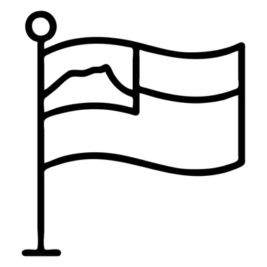 flag of Sabah, Malaysia, clean iconic style sticker