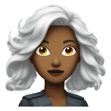 woman with storm power sticker