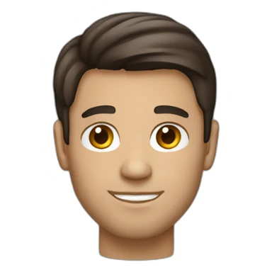 Brunette man laptop sticker