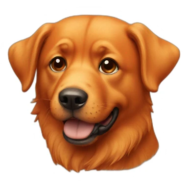 A real orange dog sticker
