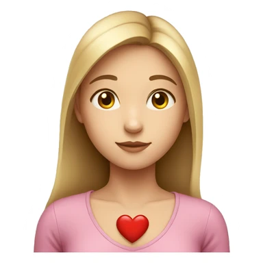 Girl with there heart coming from her chest sticker