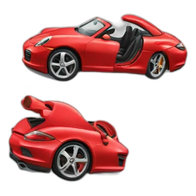 Porsh-rouge-décapotable sticker