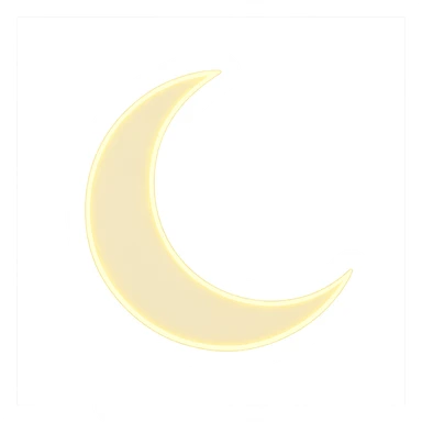 crescent moon, digital illustration sticker