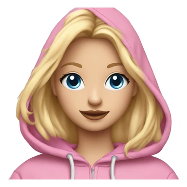 dancing-white-blond-girl-pink-oversized-hoodie-blue-eyes-tracksuit sticker