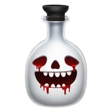a stylish potion bottle with blood and a gothic lid, perfect for a vampire girl theme." sticker