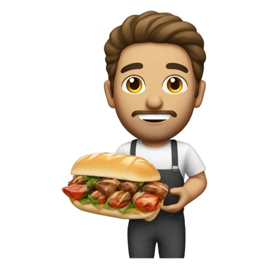 Italian guy with kebab  sticker