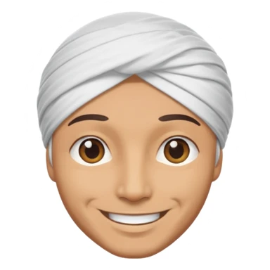 photo of a man's head wearing a turban sticker