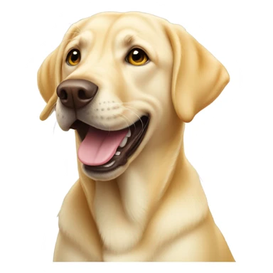 Yellow lab smiling with nose to ground sticker