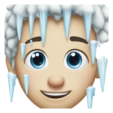 Frozen icicle face sticker
