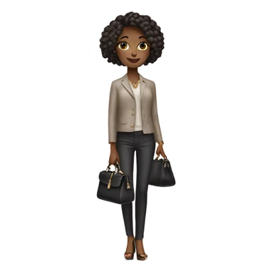 Chic girl carrying designer bag sticker