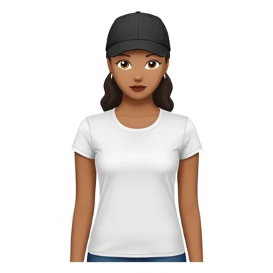 black women's t-shirt with round neck and short cap sleeves, fitted feminine cut, only the garment, isolated on white background, no model sticker