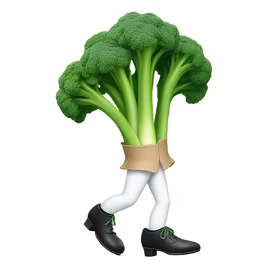 little broccolini dancing with tap shoes sticker