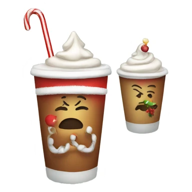 Christmas cups with drinks sticker