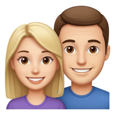 An engaged couple sticker