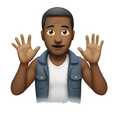 Human with eagle hands and nose  sticker