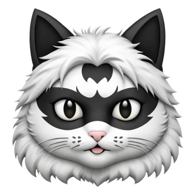animalistic batman black and white kitty sticker