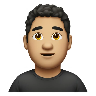 Fat young man with dark hair sticker