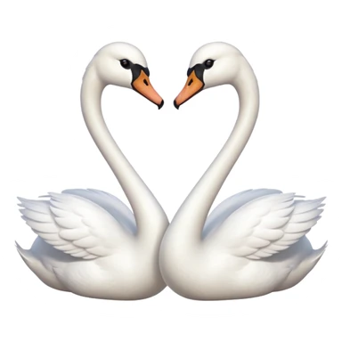 Two swan in love gracefully sticker