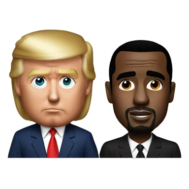 p diddy and donald trump  sticker