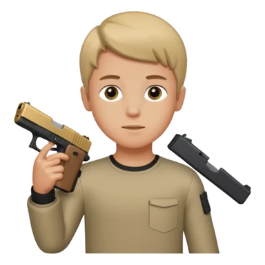 Boy with glock sticker
