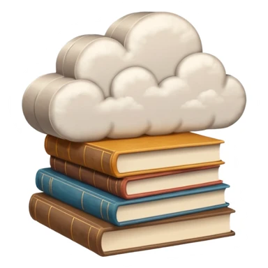 A cloud of books sticker
