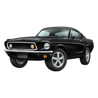 black mustang car sticker