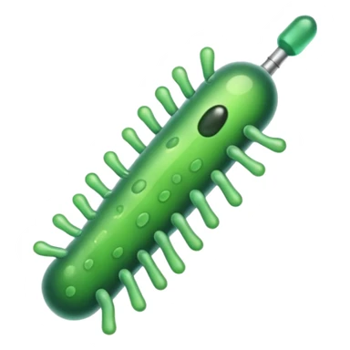 bacteria verde y sola sticker