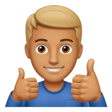 thumb up man sticker