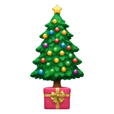 Flocked Christmas tree sticker