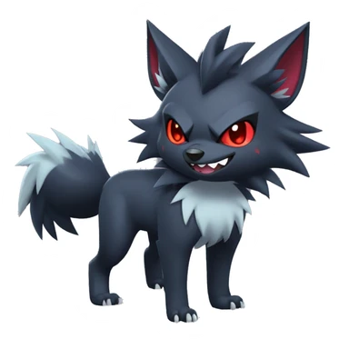 Cool Edgy Zorua-Zoroark-Mightyena full body sticker