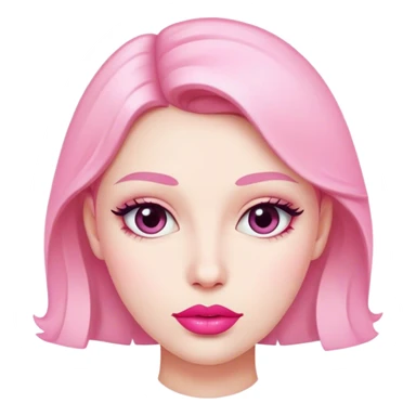 Kiss pink lips sticker