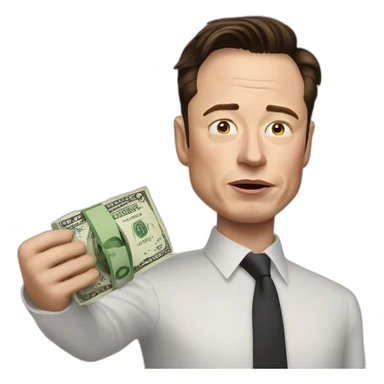 elon musk just losing money sticker