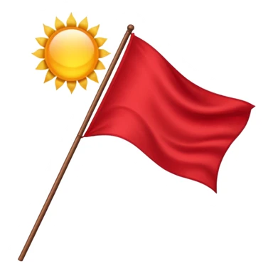 Red flag northwest background is blue with sun sticker