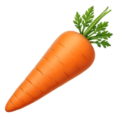 Create a carrot with a bend and a curve  sticker
