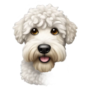 Whoodle black and white sticker