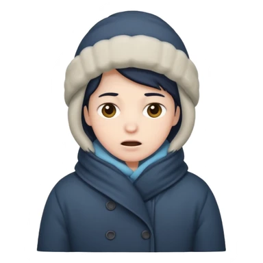 a cold person sticker
