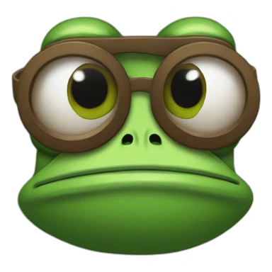 Pepe the frog as a cyclops with one eye sticker