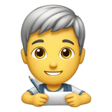 Boy scrimming sticker