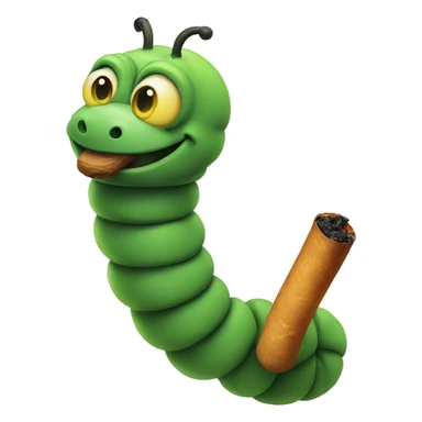 smoking caterpillar sticker