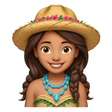 Moana wear Hawaii's hat version sticker