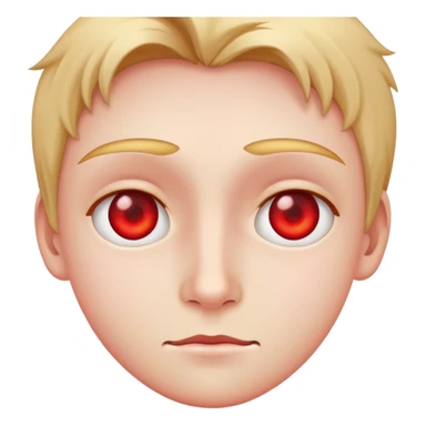 chill face with red eyes sticker