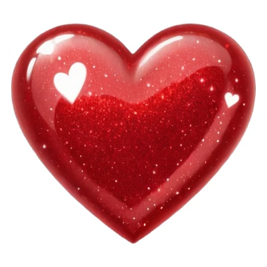 red glitter coração sticker