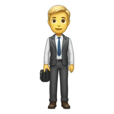 journalist with full body holding a micro sticker